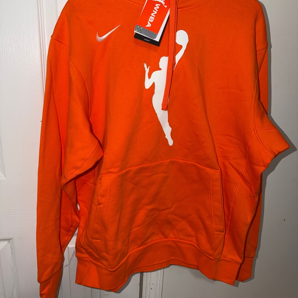 NBA Orange Men's Sweater with White Logo